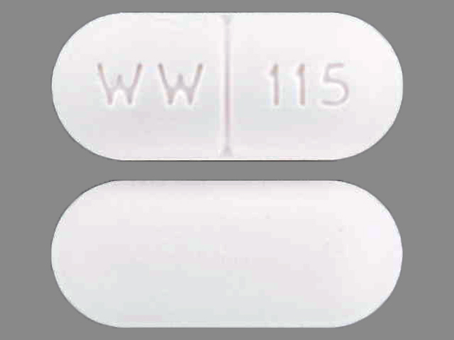 Photo of pill imprinted WW115